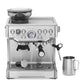 Breville Barista Express stainless steel espresso machine with integrated grinder and steam wand